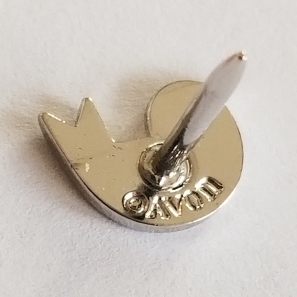 Vintage Avon pin Partridge in a Pear Tree pin brooch gold silver tone - Picture 6 of 8